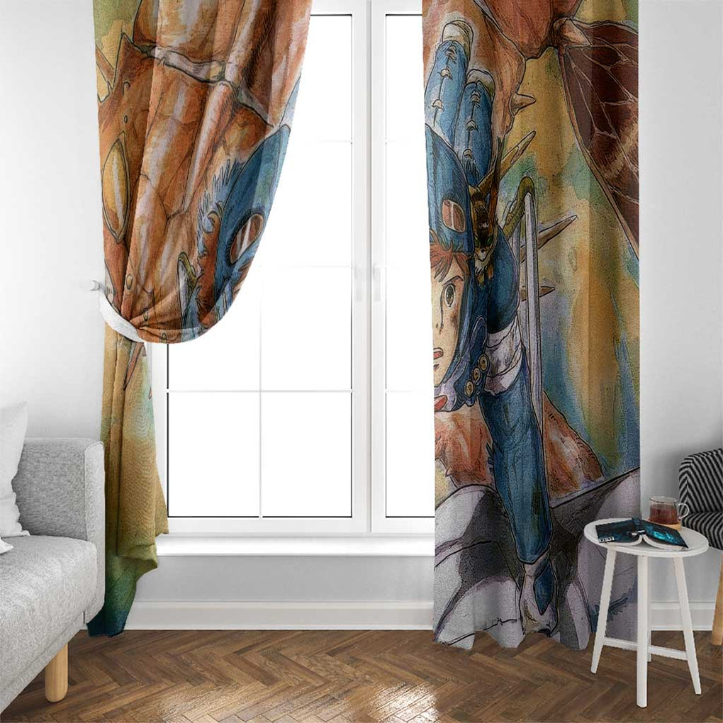 Trippy Nausicaa of the Valley of the Wind Studio Ghibli Window Curtain Trippy Style