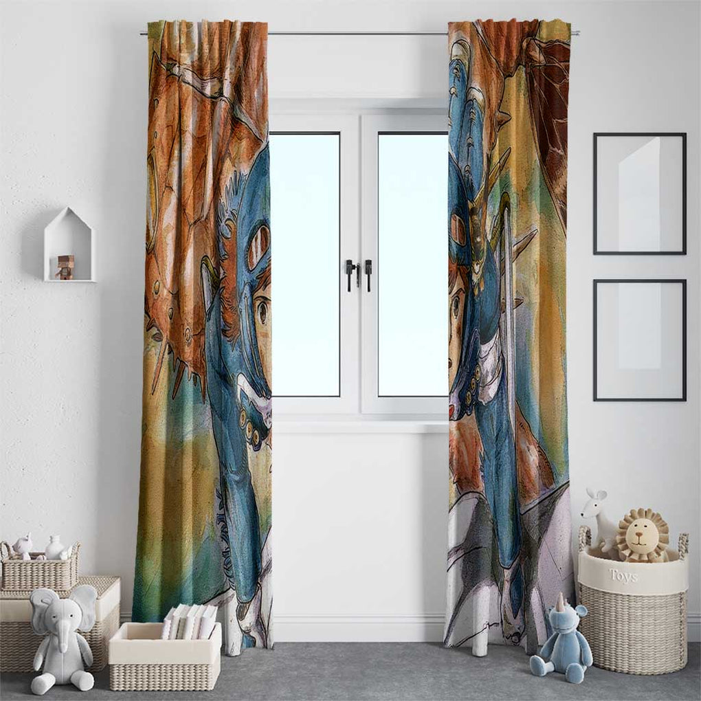 Trippy Nausicaa of the Valley of the Wind Studio Ghibli Window Curtain Trippy Style