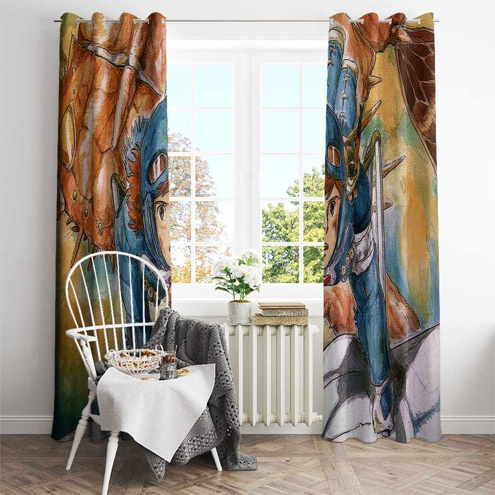 Trippy Nausicaa of the Valley of the Wind Studio Ghibli Window Curtain Trippy Style