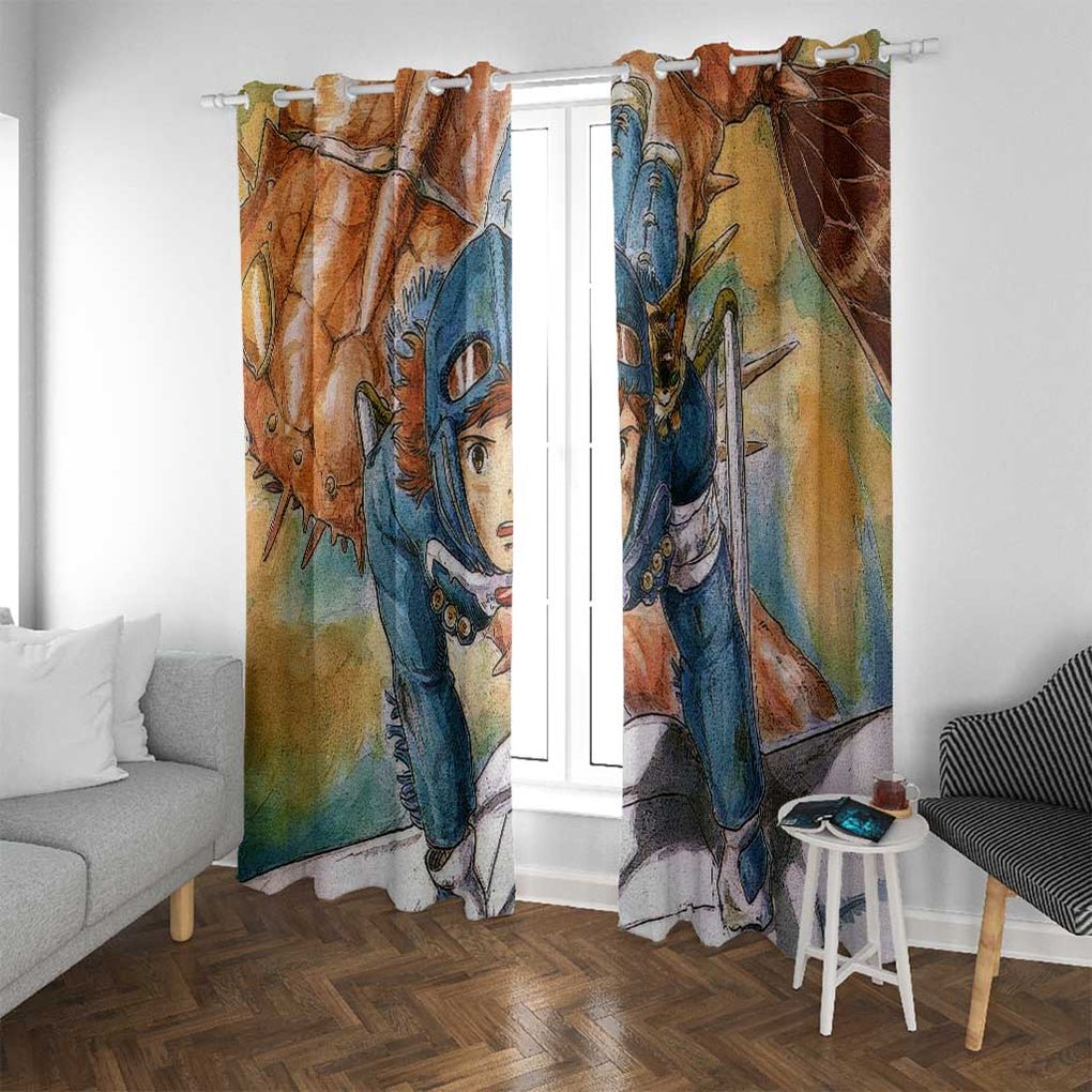 Trippy Nausicaa of the Valley of the Wind Studio Ghibli Window Curtain Trippy Style