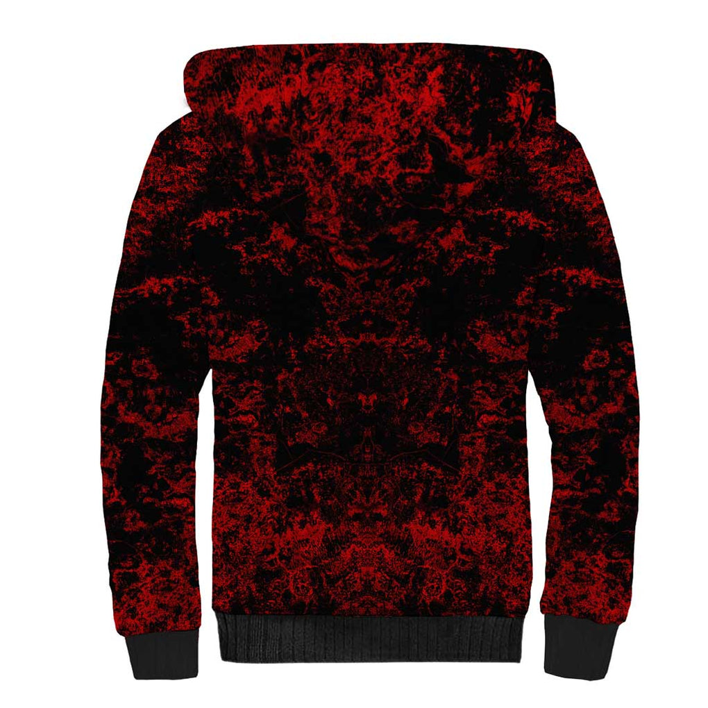 Red Riot Eijiro My Hero Academia Sherpa Hoodie Blood Grunge Style