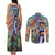 Trippy Rohan Kishibe Heaven’s Door Jojo’s Bizarre Couples Matching Tank Maxi Dress and Long Sleeve Button Shirt Trippy Style