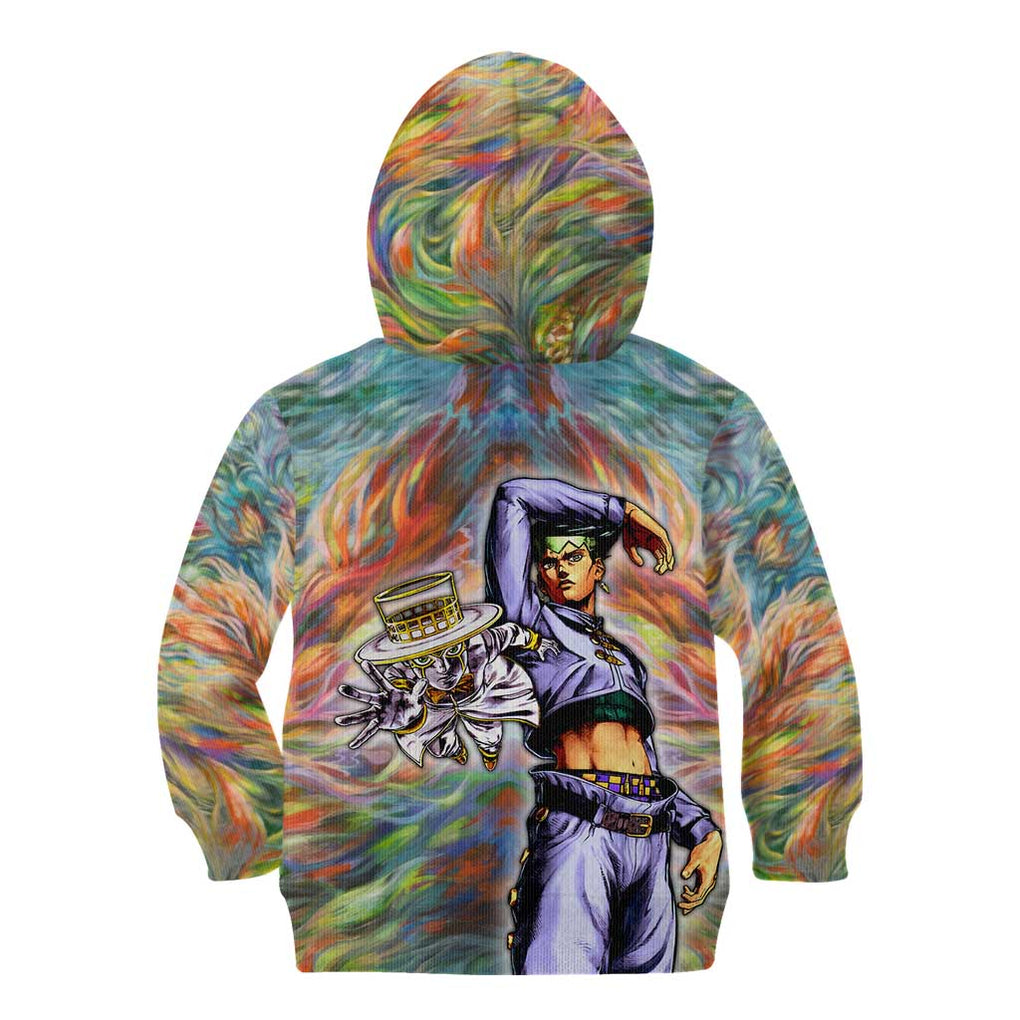 Trippy Rohan Kishibe Heaven’s Door Jojo’s Bizarre Kid Hoodie Trippy Style