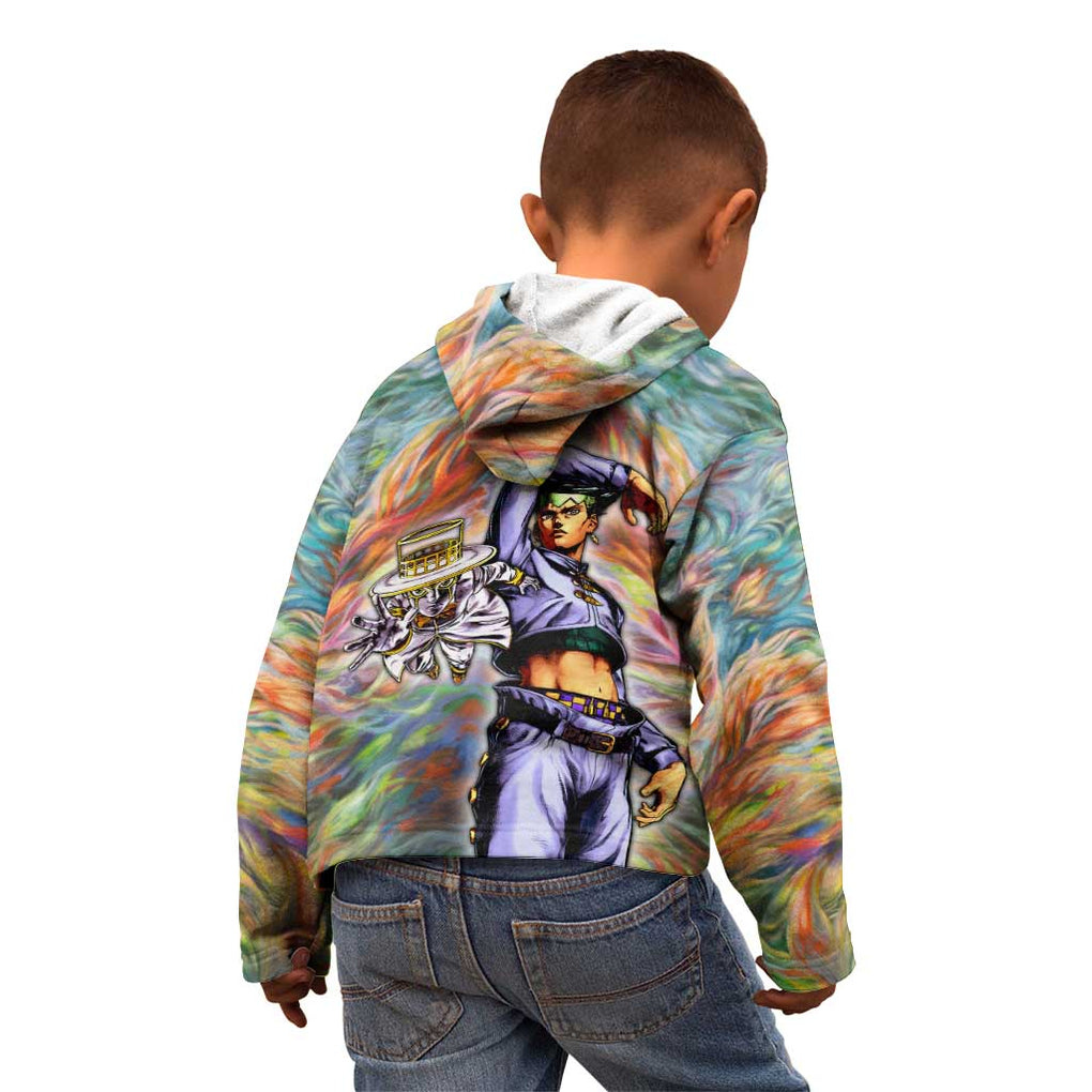 Trippy Rohan Kishibe Heaven’s Door Jojo’s Bizarre Kid Hoodie Trippy Style