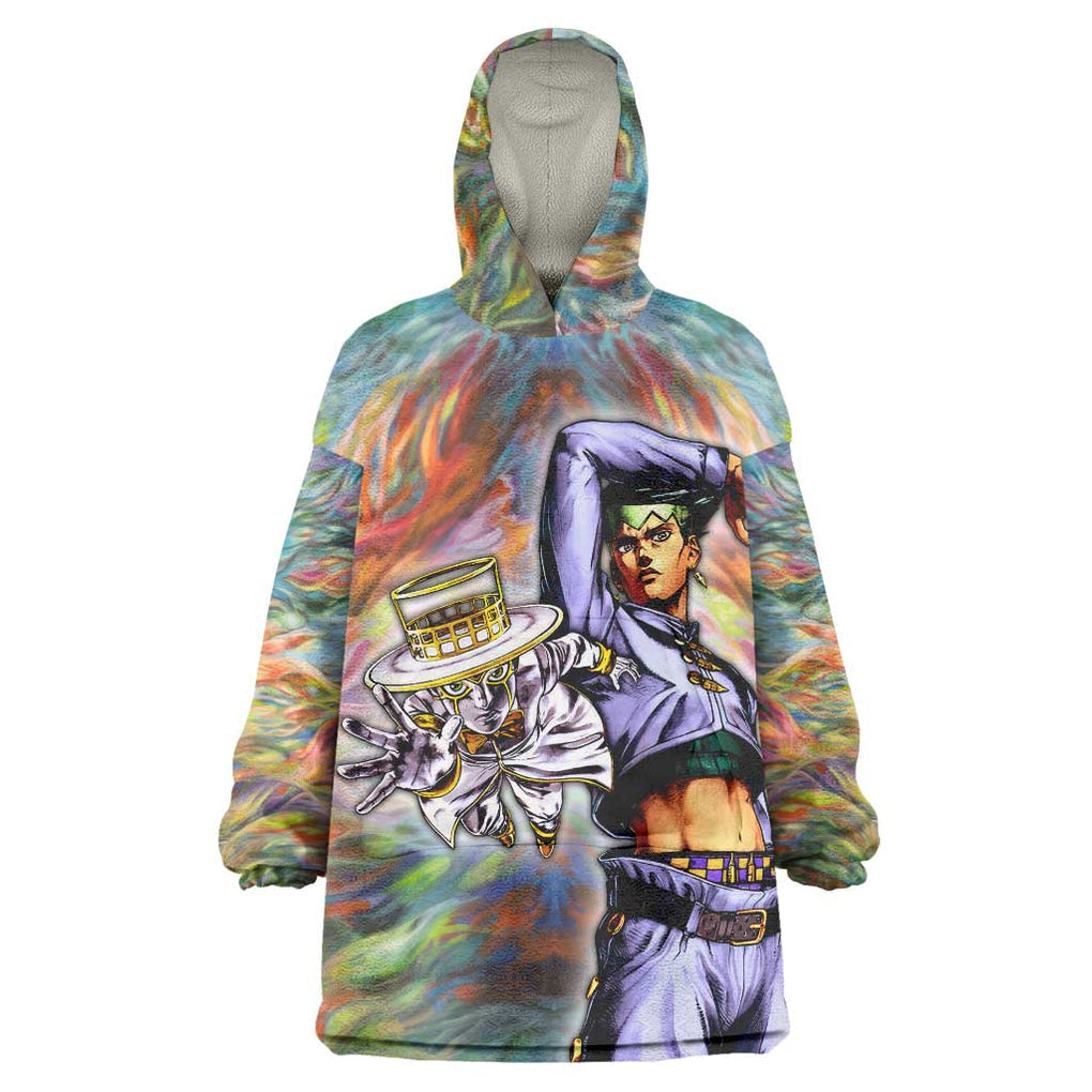 Trippy Rohan Kishibe Heaven’s Door Jojo’s Bizarre Wearable Blanket Hoodie Trippy Style