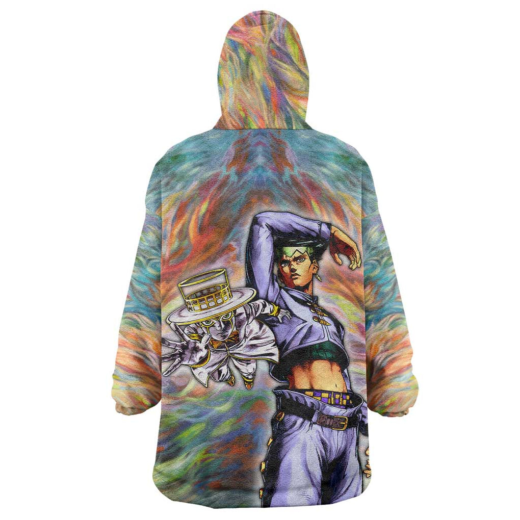 Trippy Rohan Kishibe Heaven’s Door Jojo’s Bizarre Wearable Blanket Hoodie Trippy Style