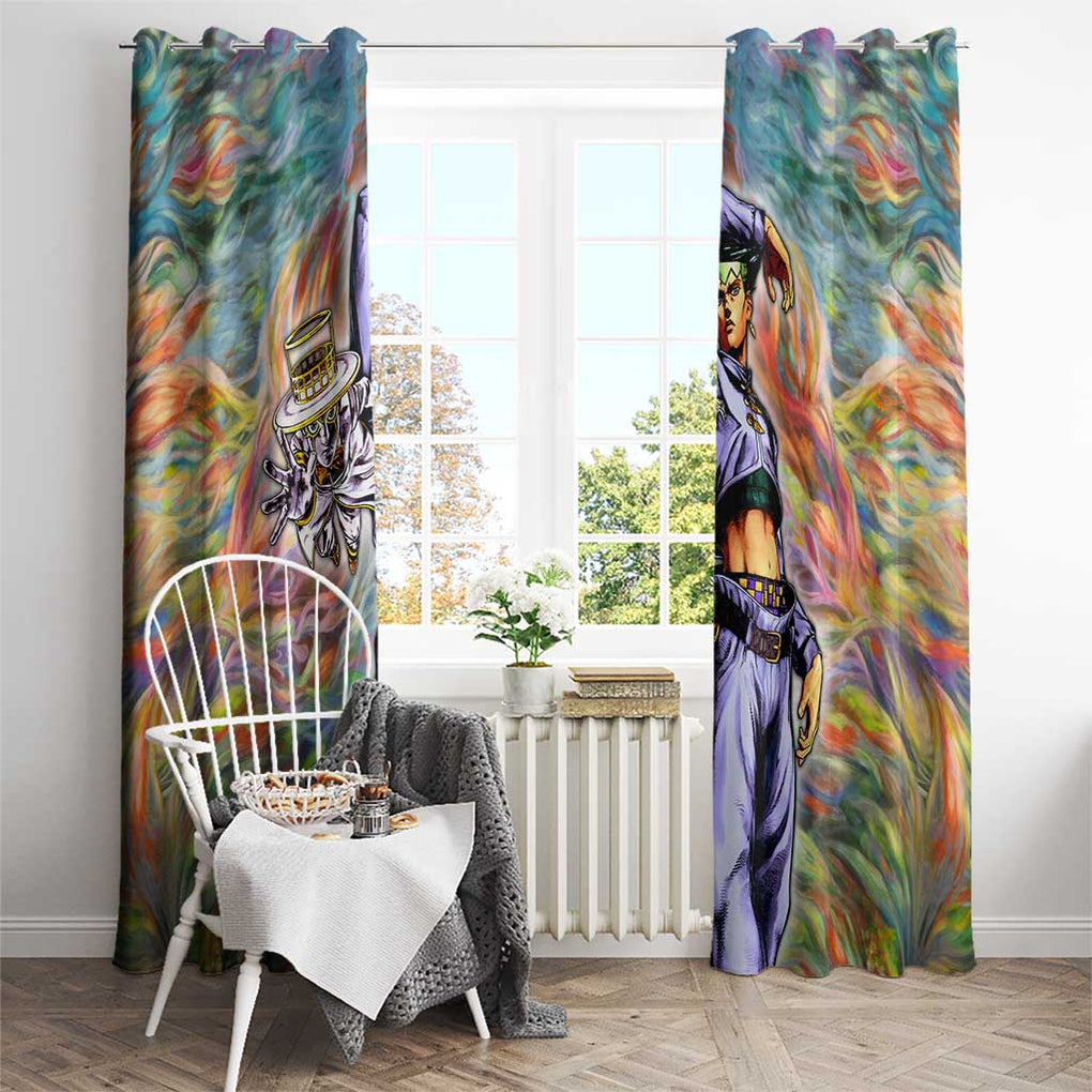 Trippy Rohan Kishibe Heaven’s Door Jojo’s Bizarre Window Curtain Trippy Style