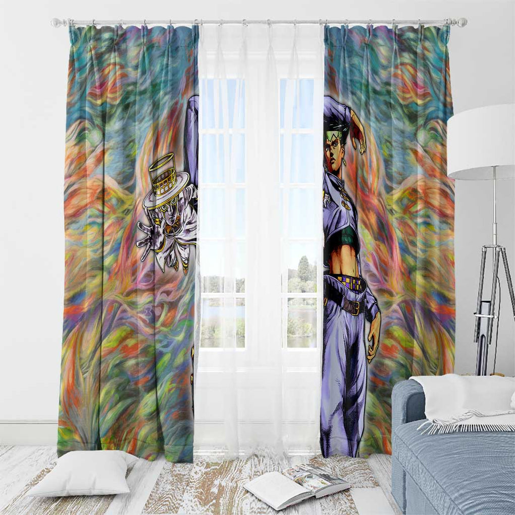 Trippy Rohan Kishibe Heaven’s Door Jojo’s Bizarre Window Curtain Trippy Style