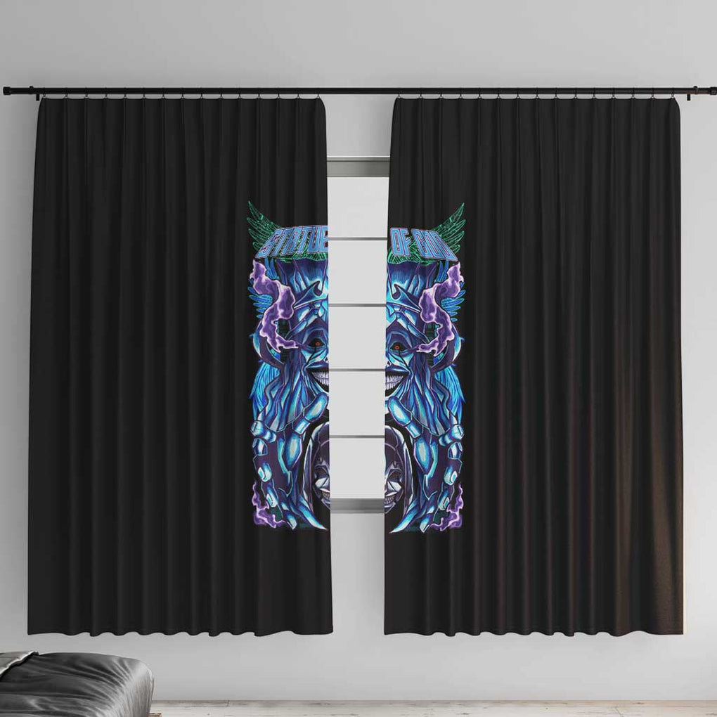 Statue of God - Solo Leveling Window Curtain Japan Anime Style