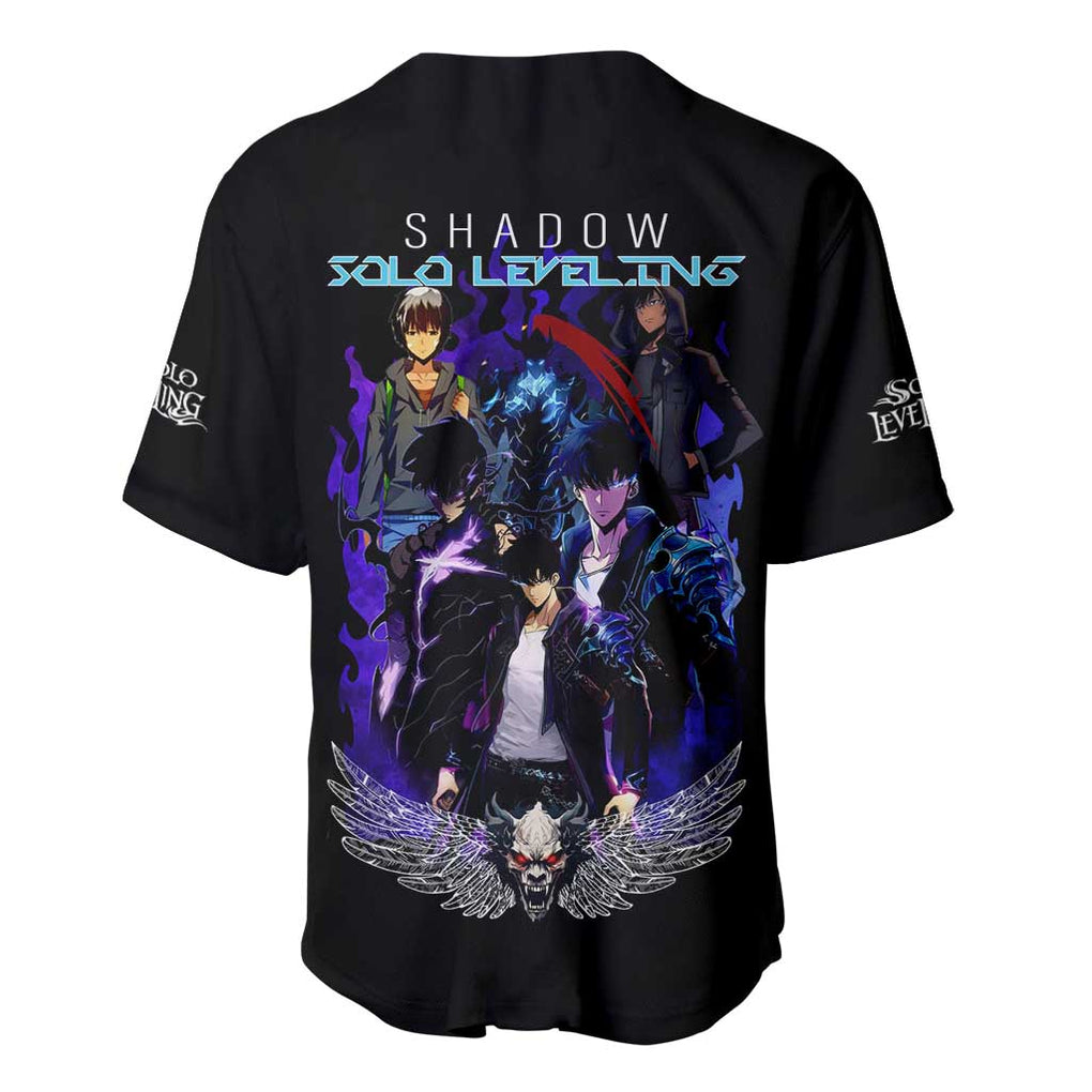 Sung Jin Woo V2 Solo Leveling Baseball Jersey Anime Style