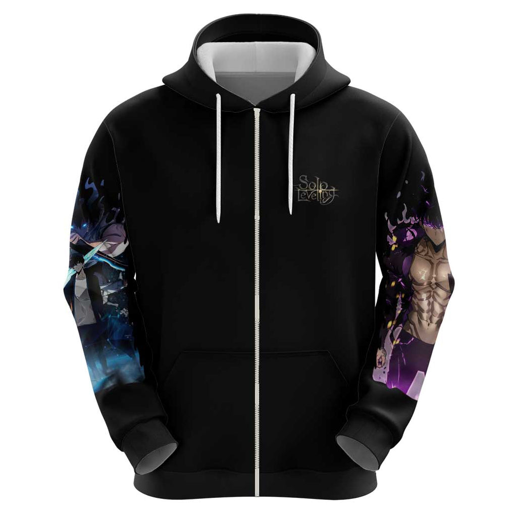 Sung Jin Woo V2 Solo Leveling Hoodie Anime Style
