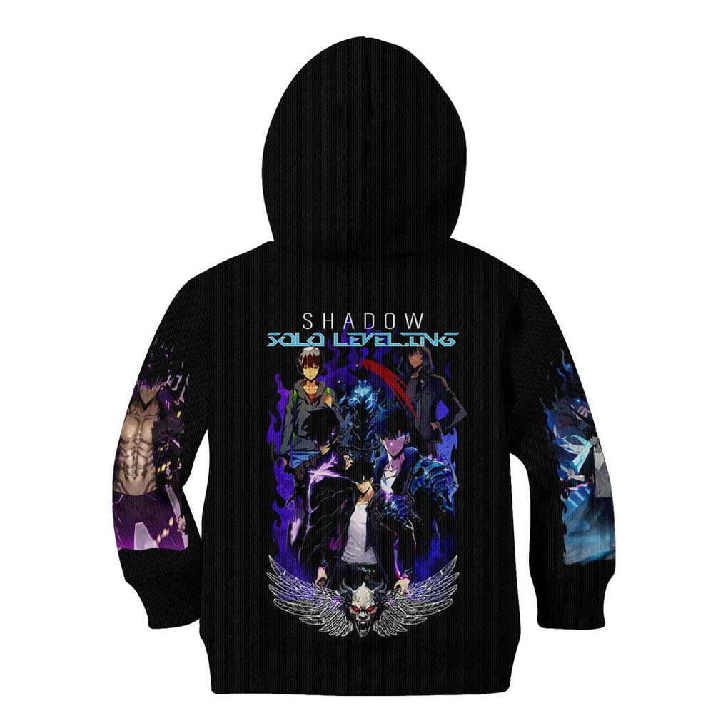 Sung Jin Woo V2 Solo Leveling Kid Hoodie Anime Style