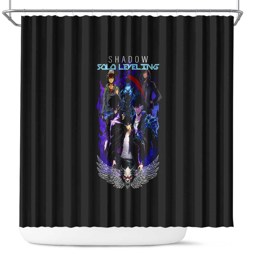 Sung Jin Woo V2 Solo Leveling Shower Curtain Anime Style