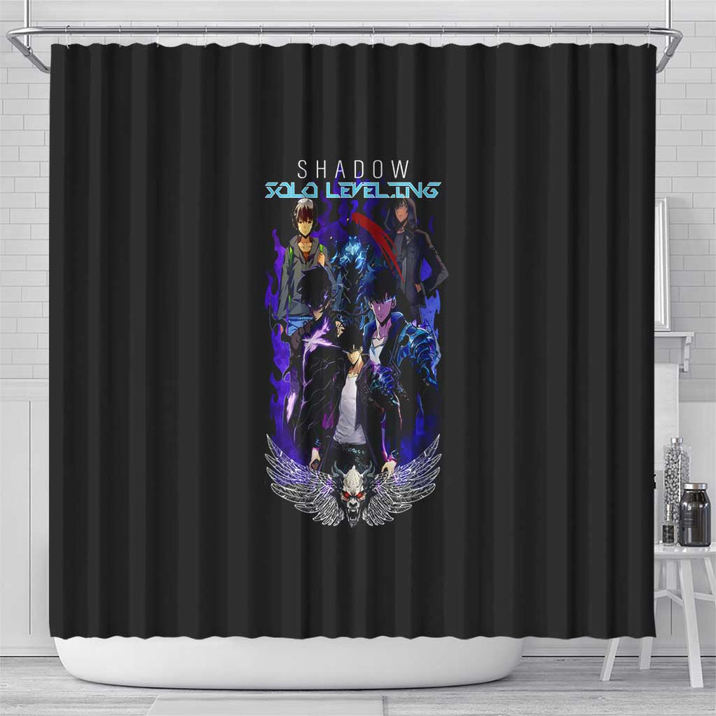 Sung Jin Woo V2 Solo Leveling Shower Curtain Anime Style