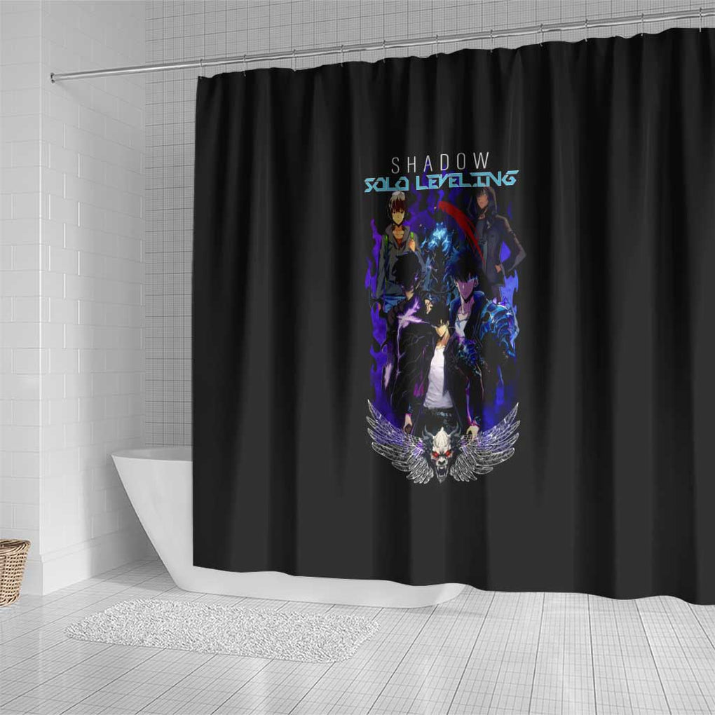 Sung Jin Woo V2 Solo Leveling Shower Curtain Anime Style
