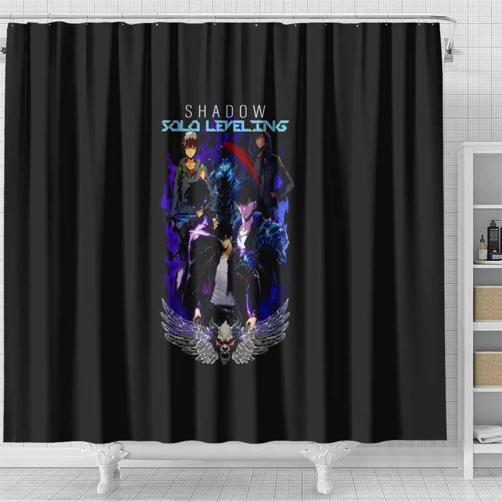 Sung Jin Woo V2 Solo Leveling Shower Curtain Anime Style