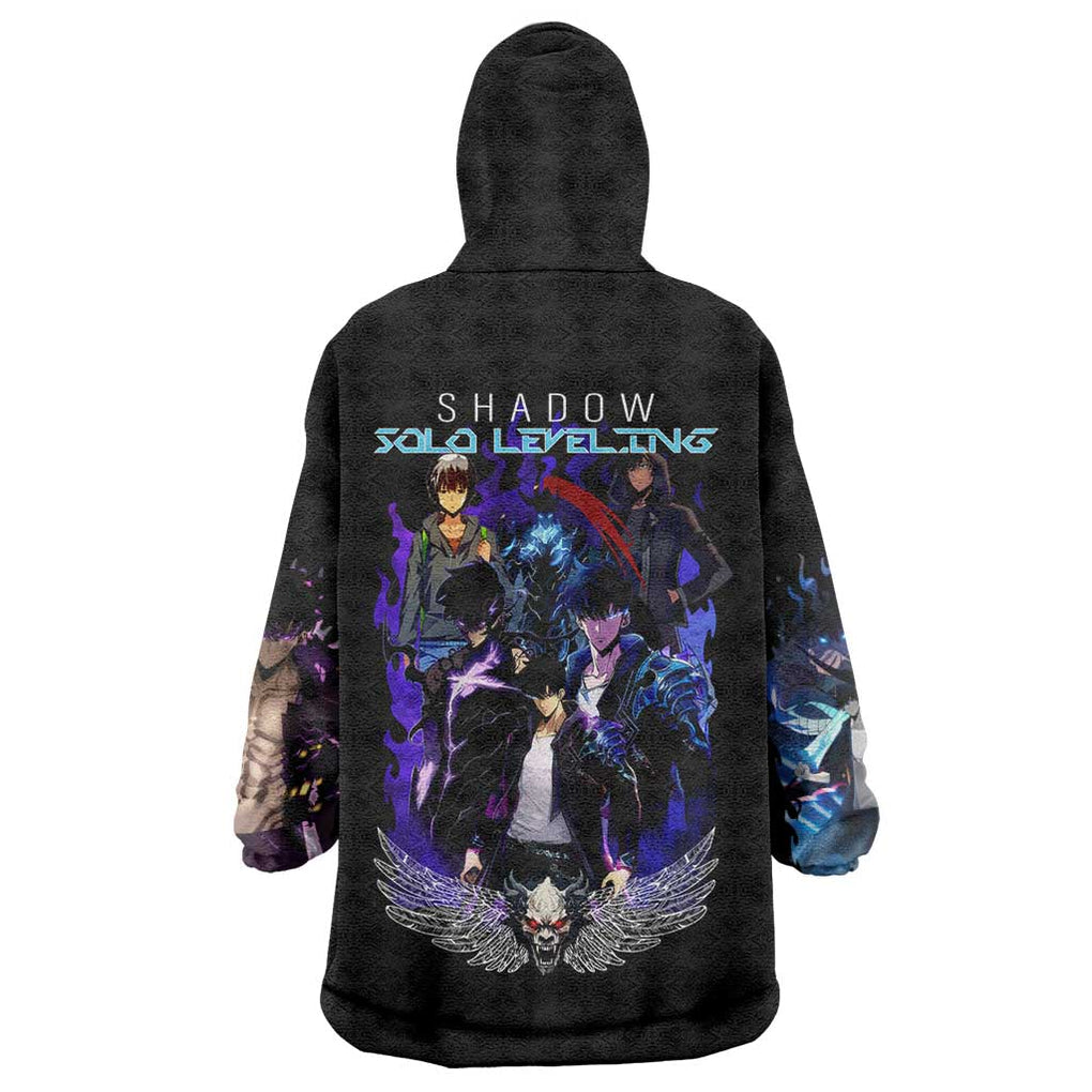 Sung Jin Woo V2 Solo Leveling Wearable Blanket Hoodie Anime Style