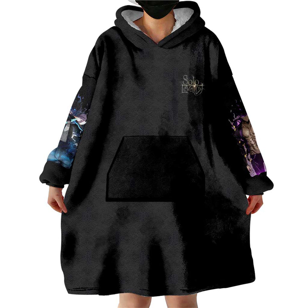 Sung Jin Woo V2 Solo Leveling Wearable Blanket Hoodie Anime Style