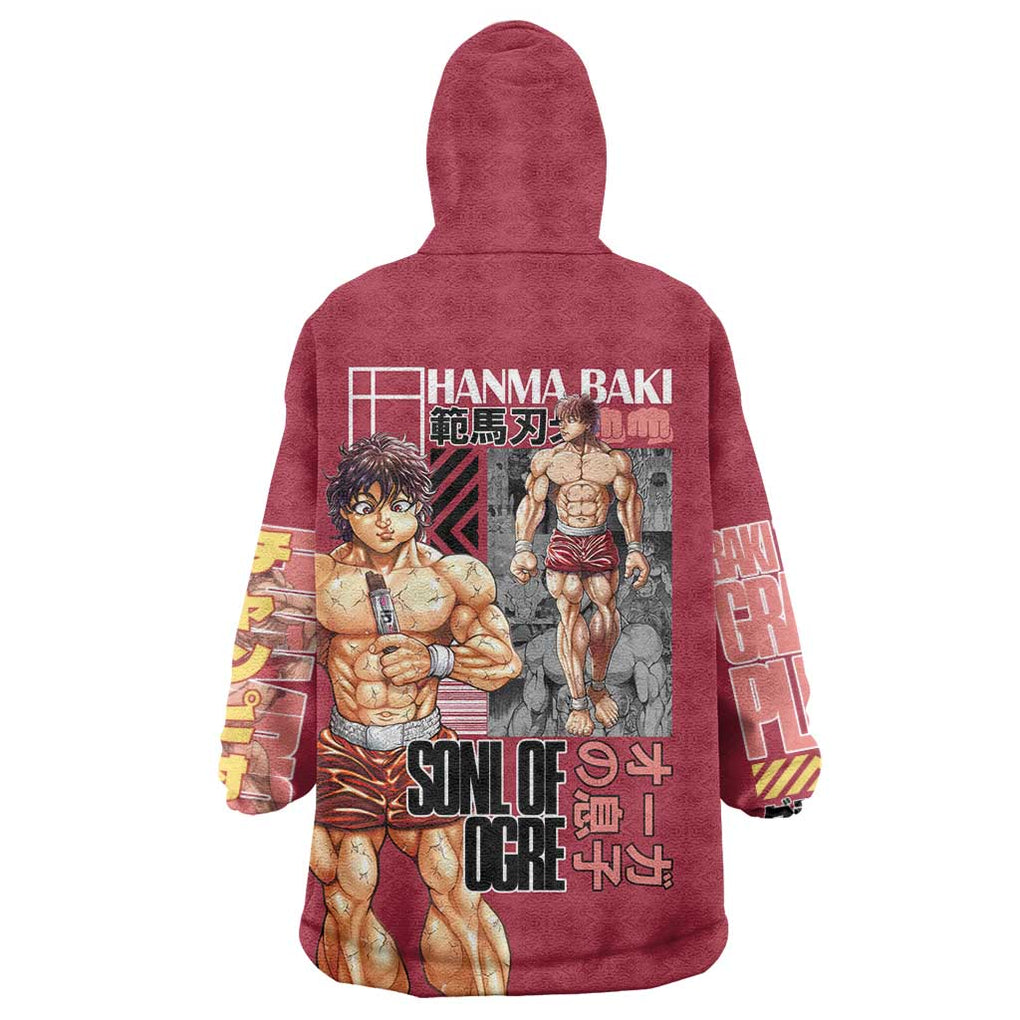 Baki Hanma Baki Wearable Blanket Hoodie Anime Style