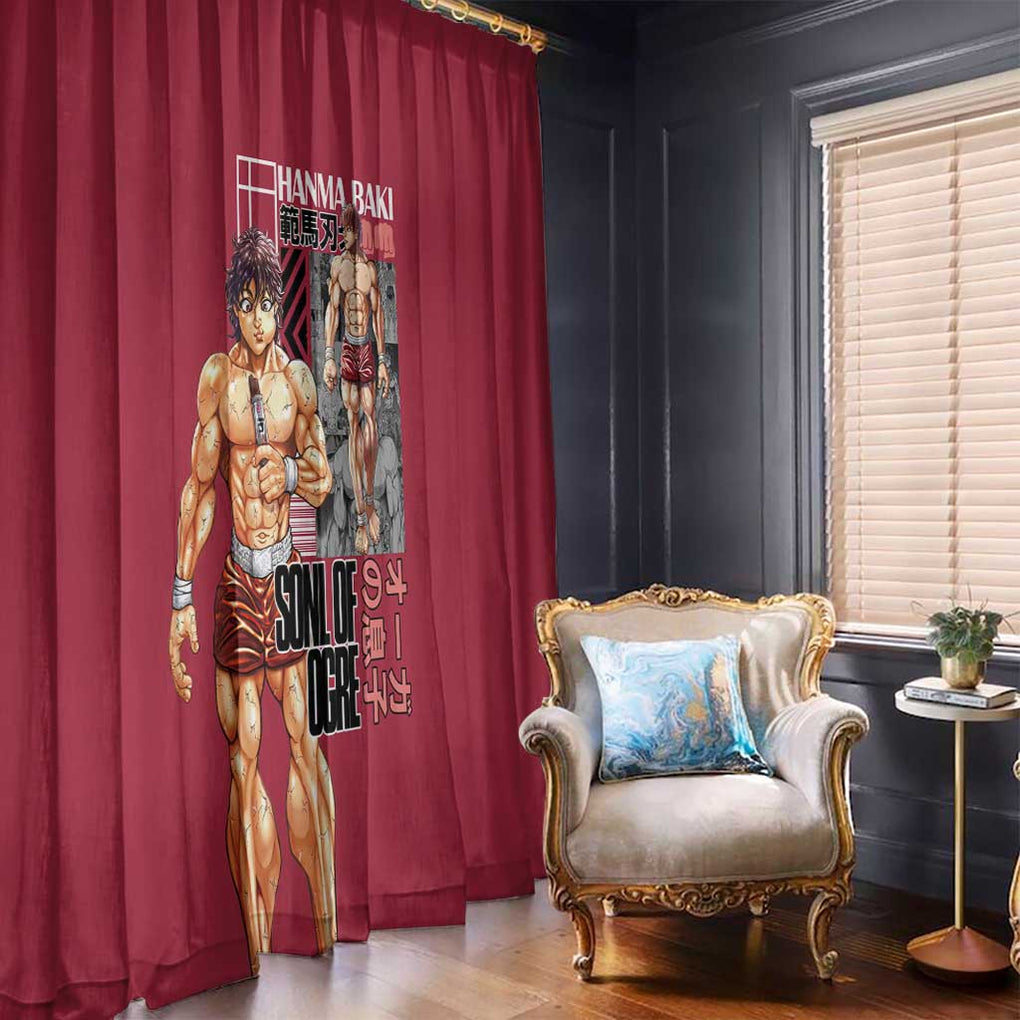 Baki Hanma Baki Window Curtain Anime Style