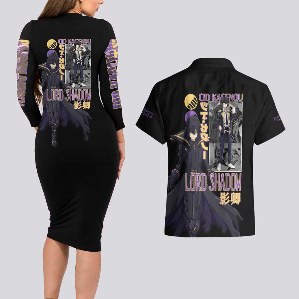 Cid Kageno The Eminence in Shadow Couples Matching Long Sleeve Bodycon Dress and Hawaiian Shirt Anime Style
