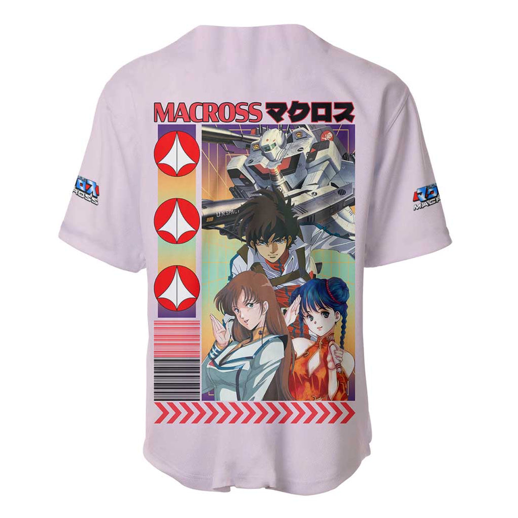 Super Dimension Fortress Macross Baseball Jersey Anime Style