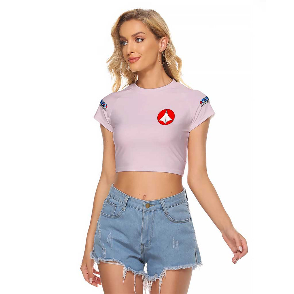Super Dimension Fortress Macross Raglan Cropped T Shirt Anime Style