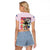 Super Dimension Fortress Macross Raglan Cropped T Shirt Anime Style