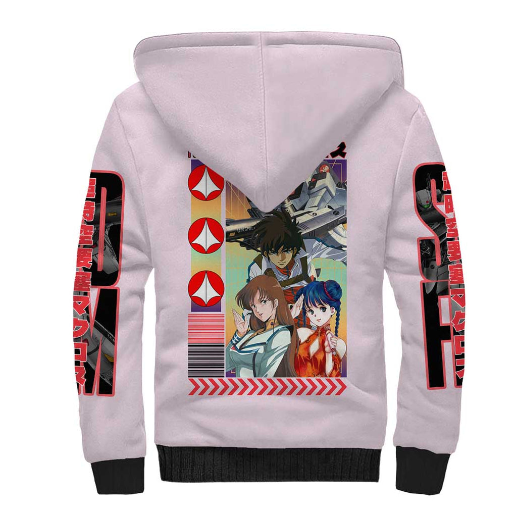 Super Dimension Fortress Macross Sherpa Hoodie Anime Style