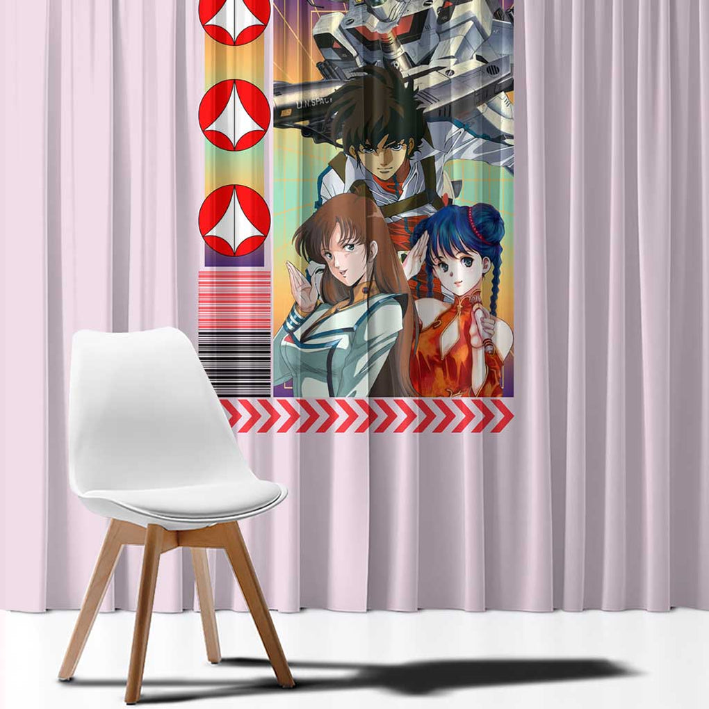 Super Dimension Fortress Macross Window Curtain Anime Style