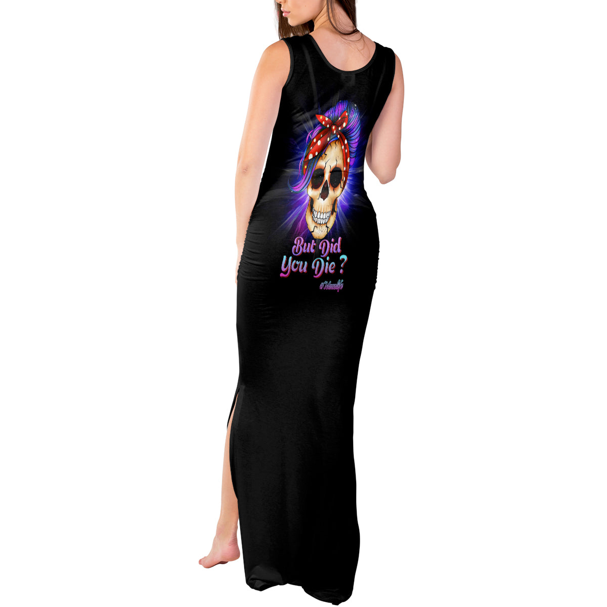 but-did-you-die-mom-life-purple-messy-bun-tank-maxi-dress