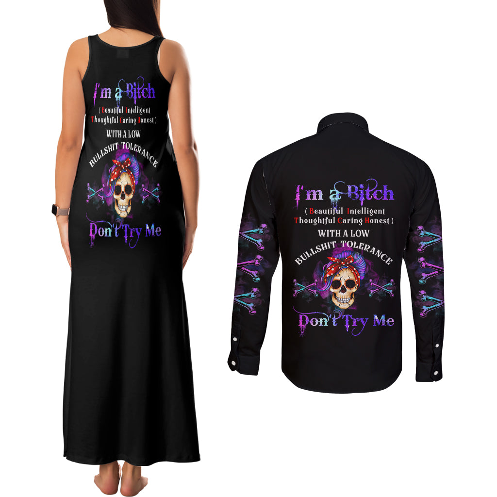 im-a-b-dont-try-me-bullshit-tolerange-couples-matching-tank-maxi-dress-and-long-sleeve-button-shirt