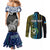 warning-kinda-crazy-messy-bun-skull-couples-matching-mermaid-dress-and-long-sleeve-button-shirt