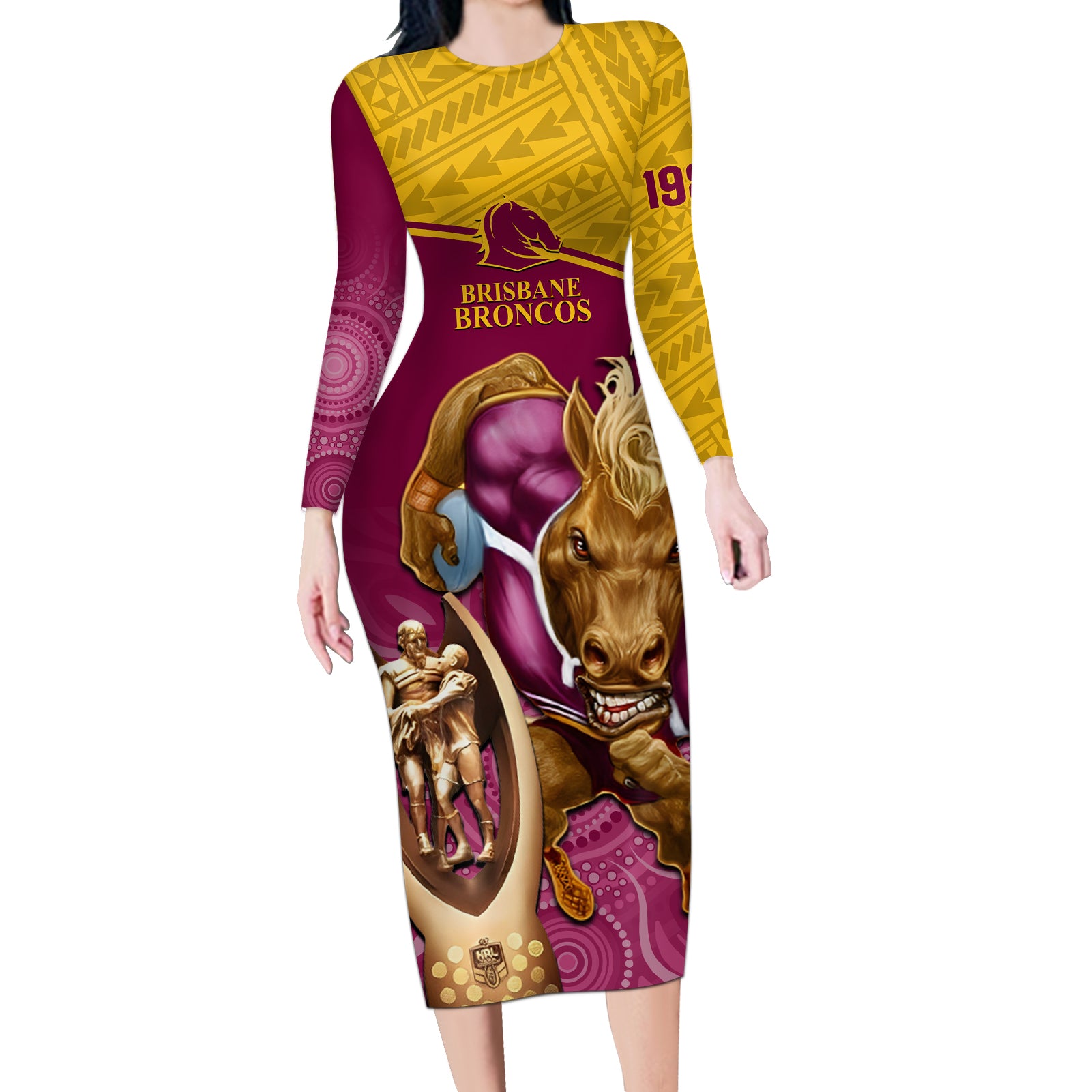 warning-kinda-crazy-messy-bun-skull-long-sleeve-bodycon-dress