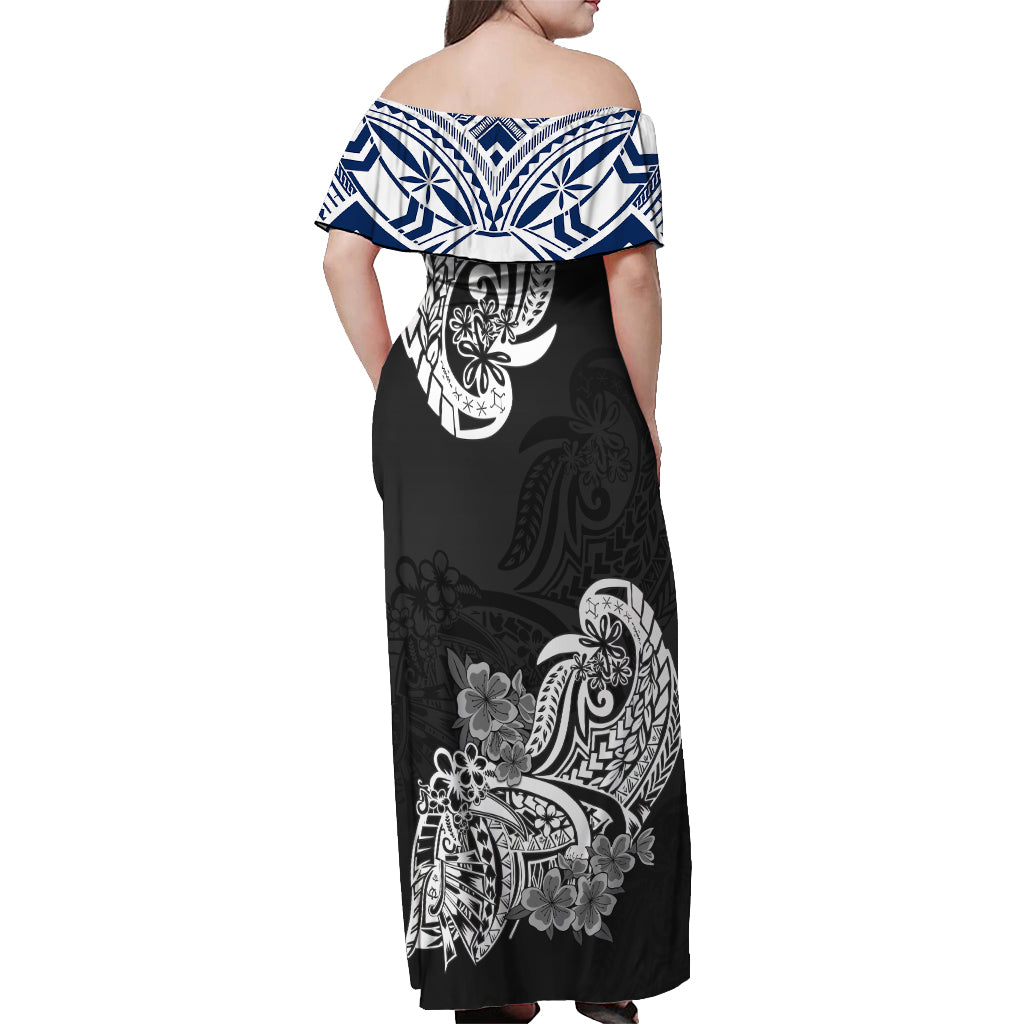 warning-kinda-crazy-messy-bun-skull-off-shoulder-maxi-dress