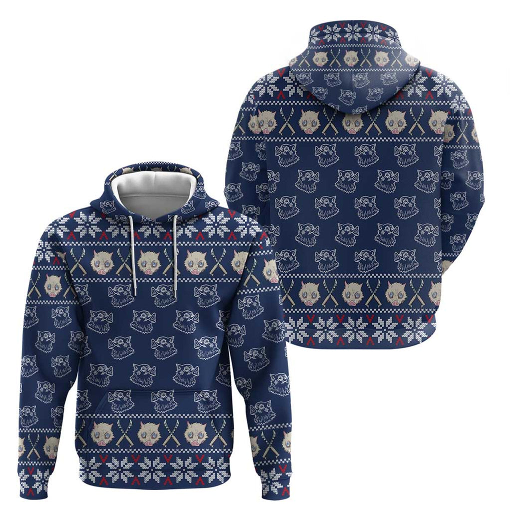 Inosuke - Demon Slayer Hoodie Anime Mix Christmas Style