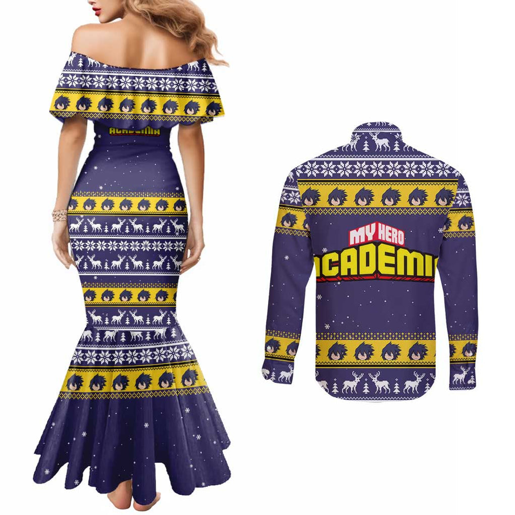 Suneater - My Hero Academia Couples Matching Mermaid Dress and Long Sleeve Button Shirt Anime Mix Christmas Style
