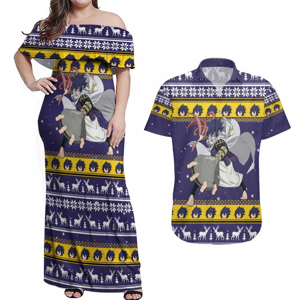 Suneater - My Hero Academia Couples Matching Off Shoulder Maxi Dress and Hawaiian Shirt Anime Mix Christmas Style