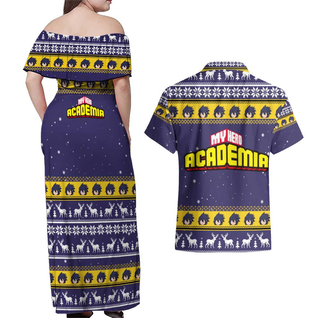 Suneater - My Hero Academia Couples Matching Off Shoulder Maxi Dress and Hawaiian Shirt Anime Mix Christmas Style