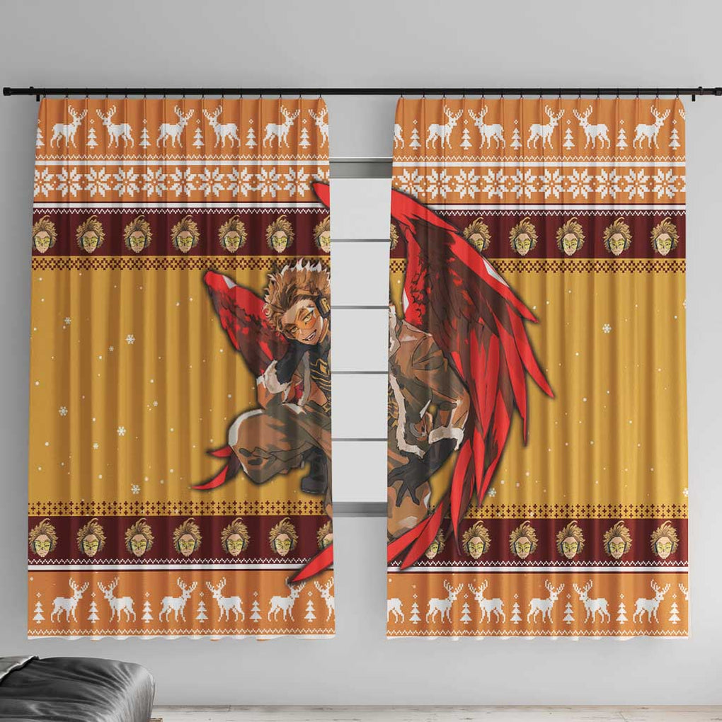 Hawks - My Hero Academia Window Curtain Anime Mix Christmas Style
