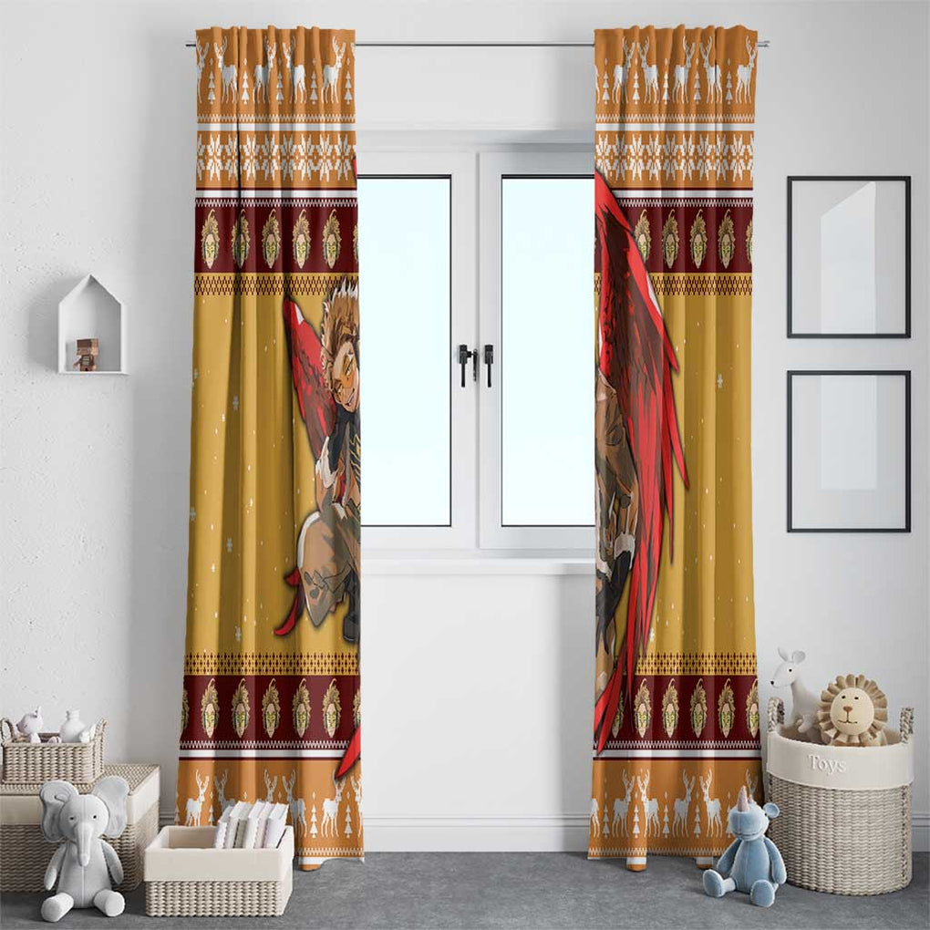 Hawks - My Hero Academia Window Curtain Anime Mix Christmas Style
