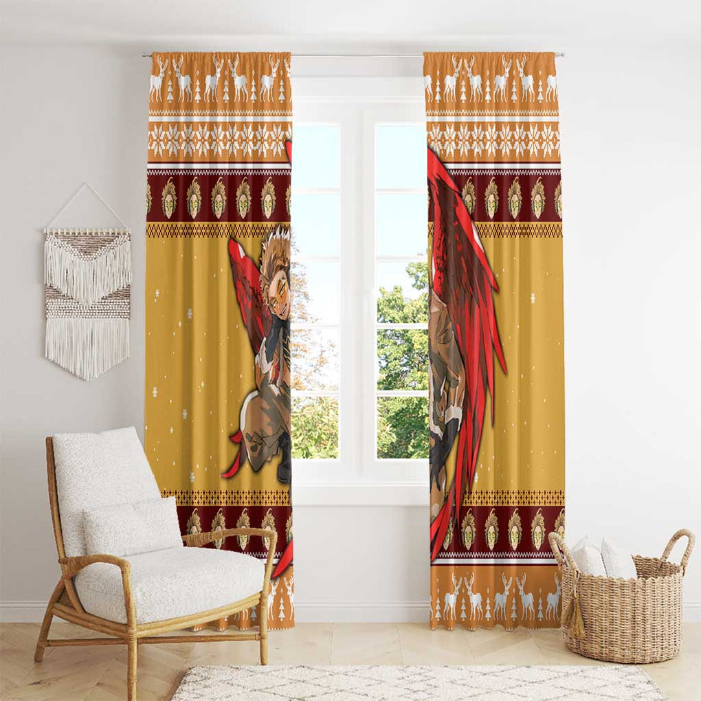 Hawks - My Hero Academia Window Curtain Anime Mix Christmas Style