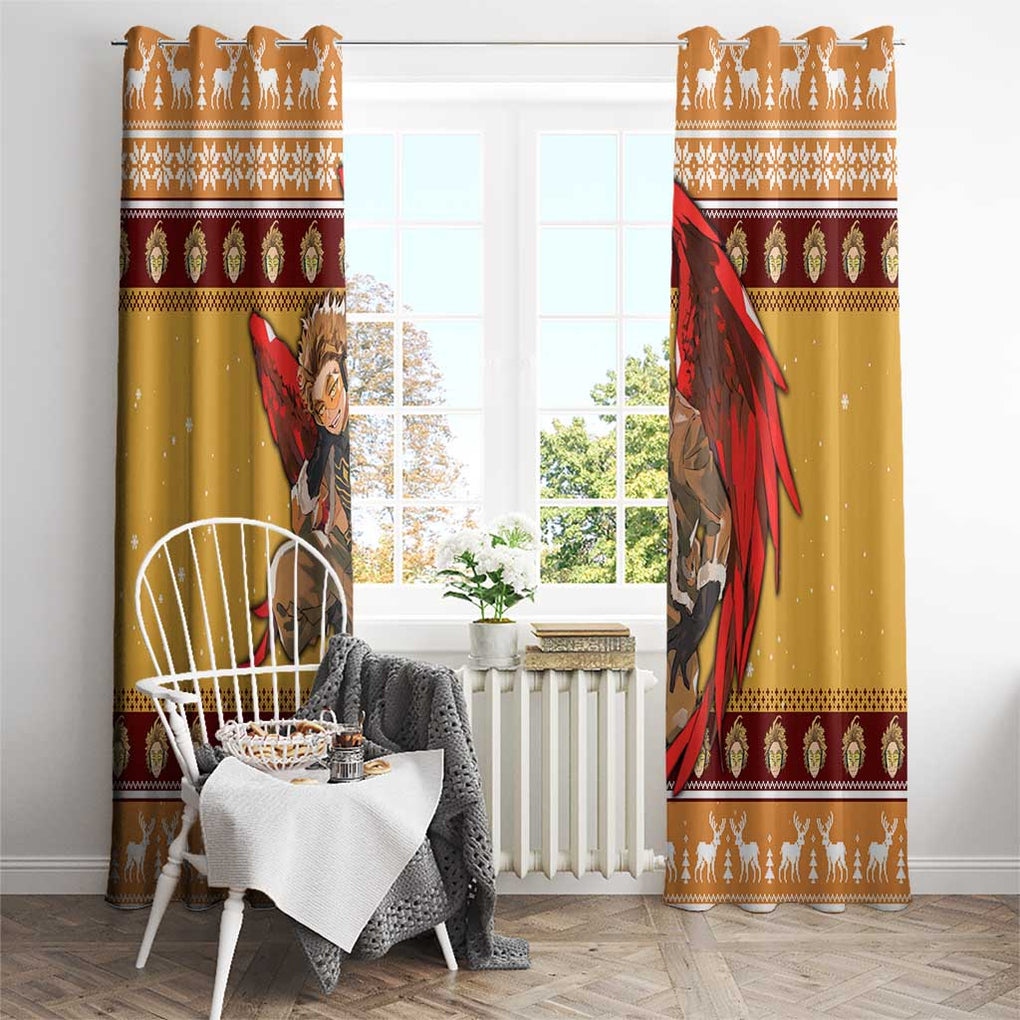 Hawks - My Hero Academia Window Curtain Anime Mix Christmas Style