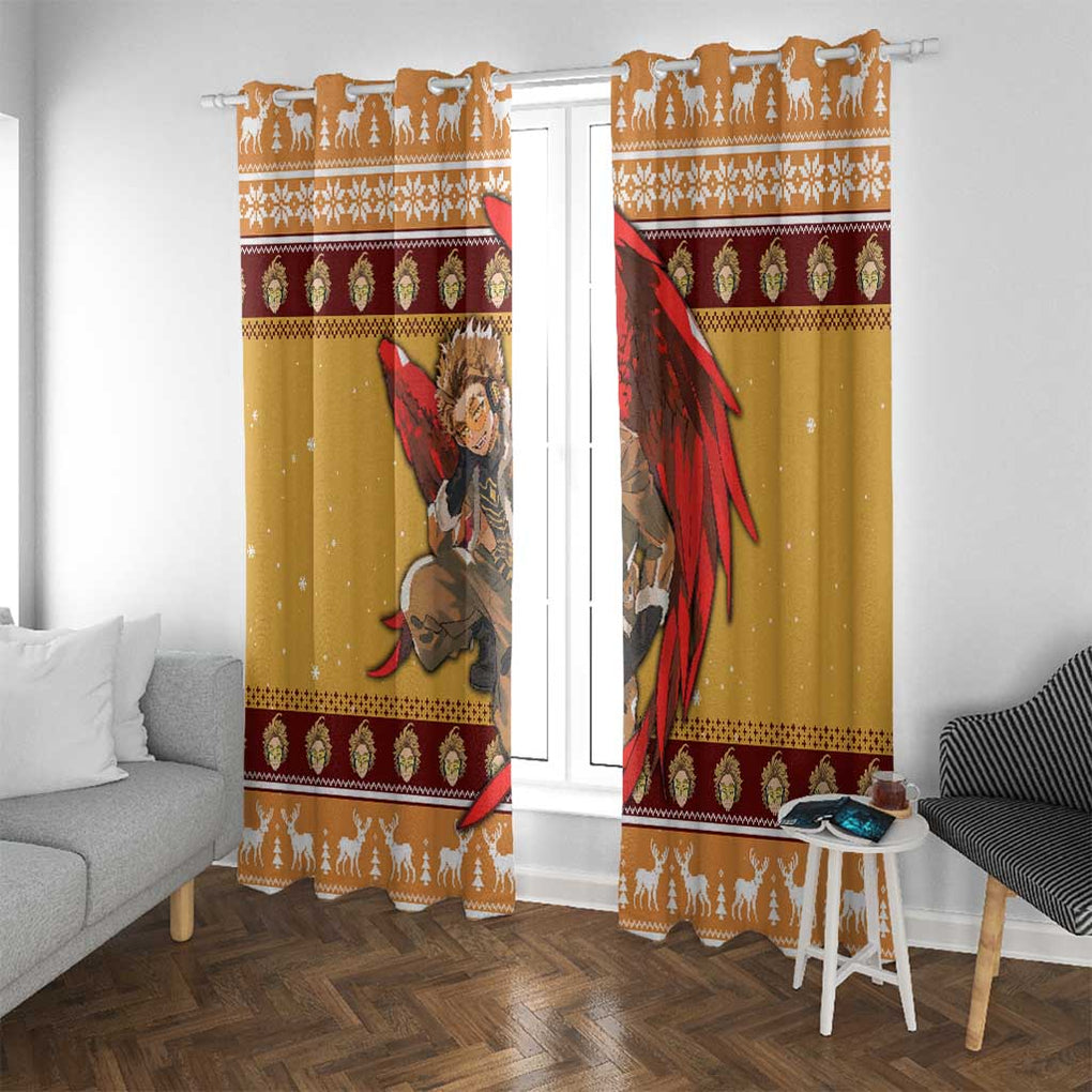 Hawks - My Hero Academia Window Curtain Anime Mix Christmas Style