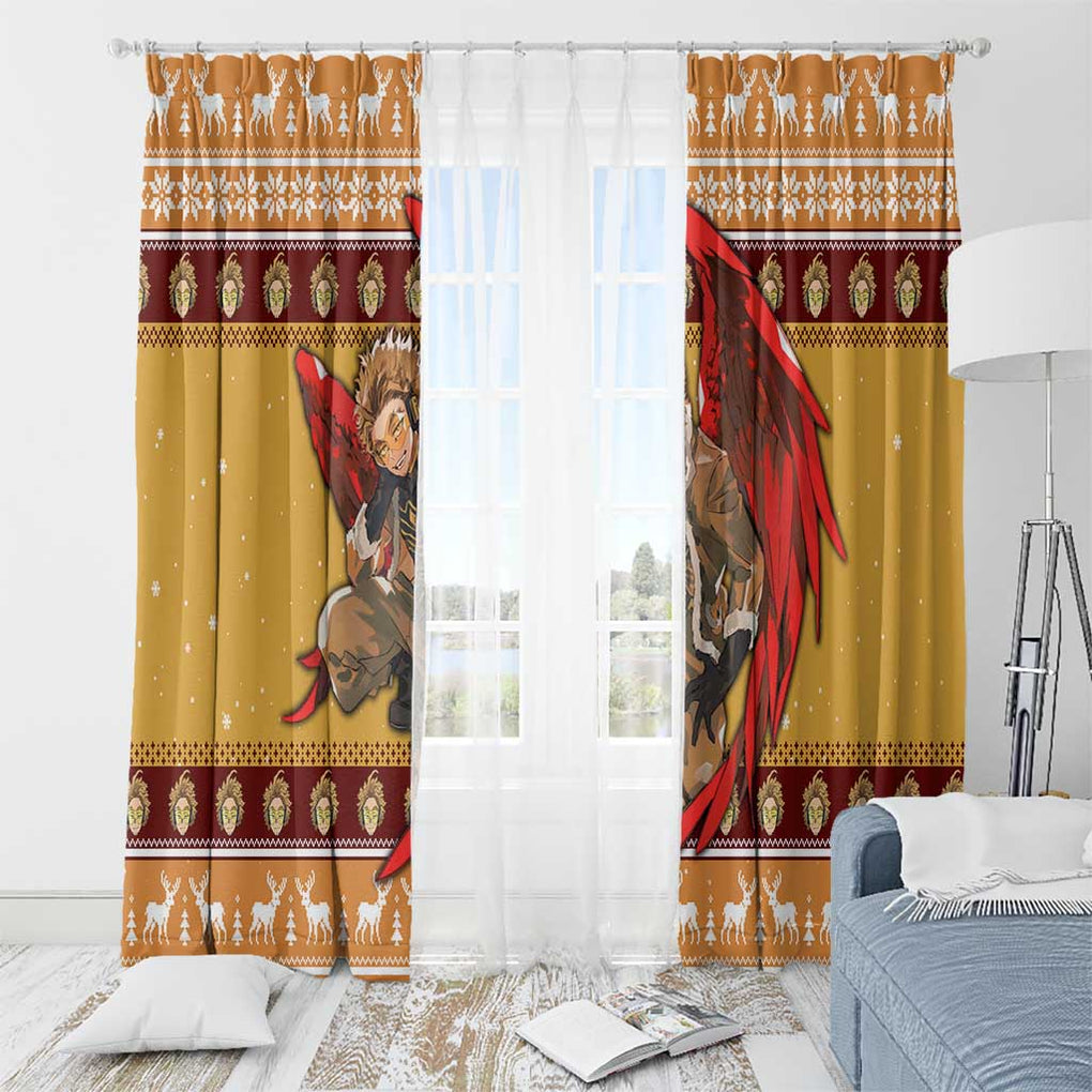Hawks - My Hero Academia Window Curtain Anime Mix Christmas Style