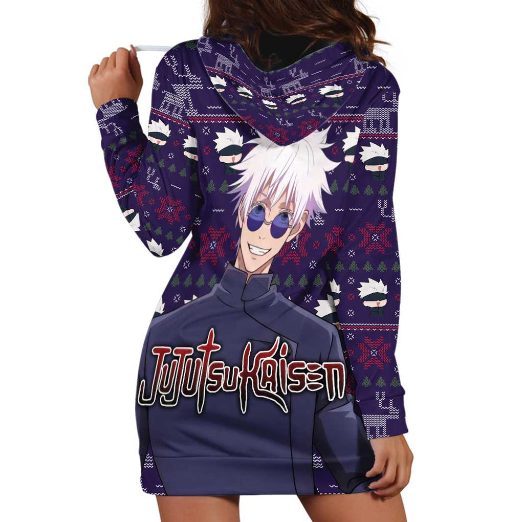 Gojo Satoru Ugly Christmas - Jujutsu Kaisen Hoodie Dress Anime Mix Christmas Style