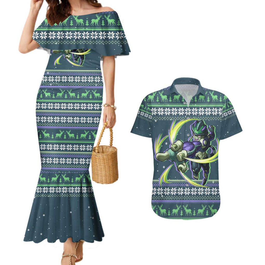 Meruem - Hunter X Hunter Couples Matching Mermaid Dress and Hawaiian Shirt Anime Mix Christmas Style