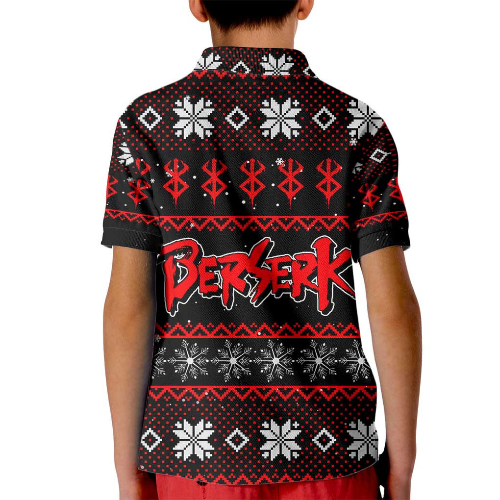 Guts - Berserk Kid Polo Shirt Anime Mix Christmas Style
