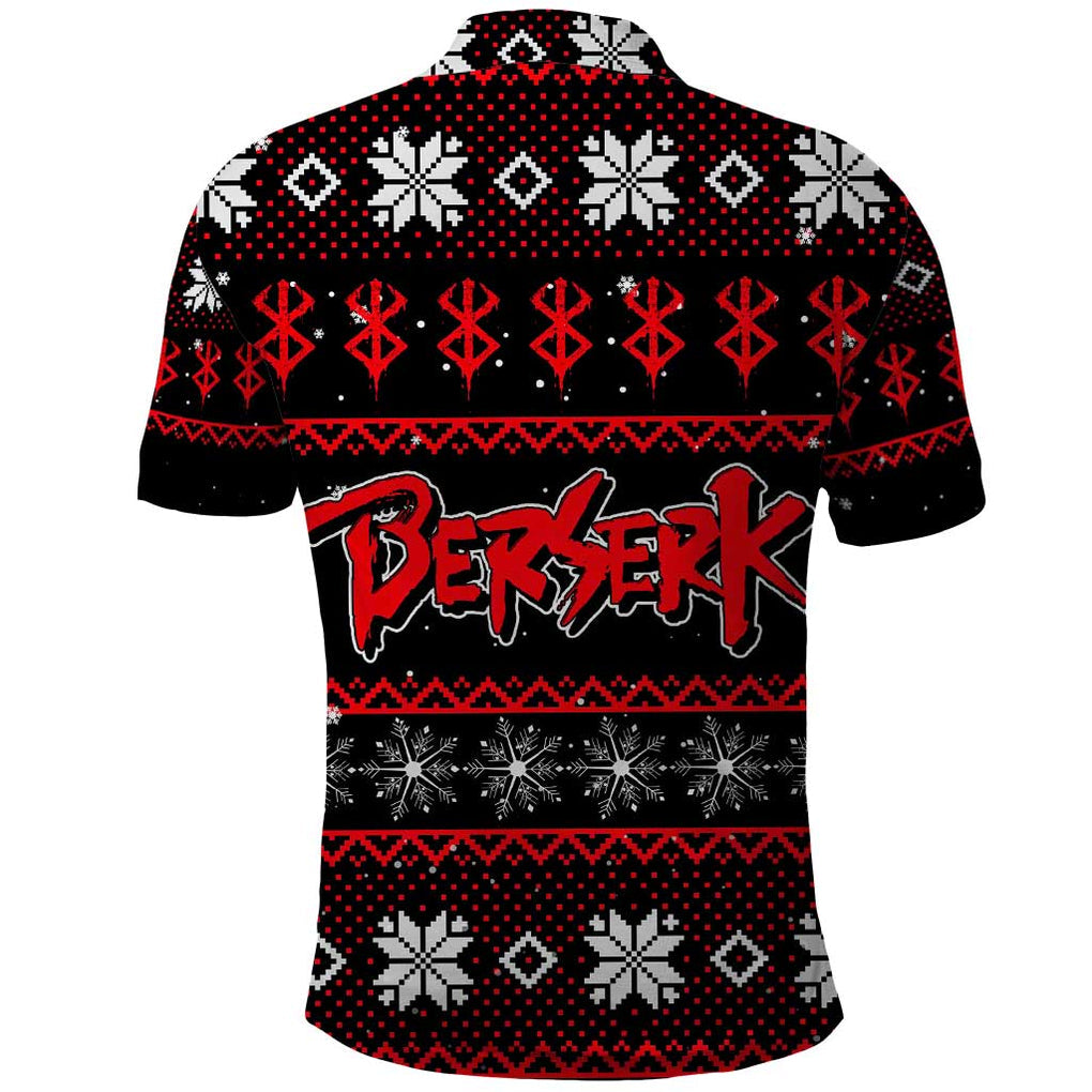Guts - Berserk Polo Shirt Anime Mix Christmas Style