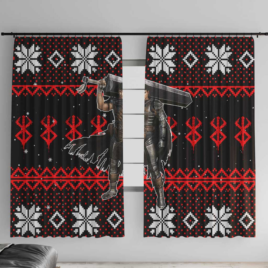 Guts - Berserk Window Curtain Anime Mix Christmas Style